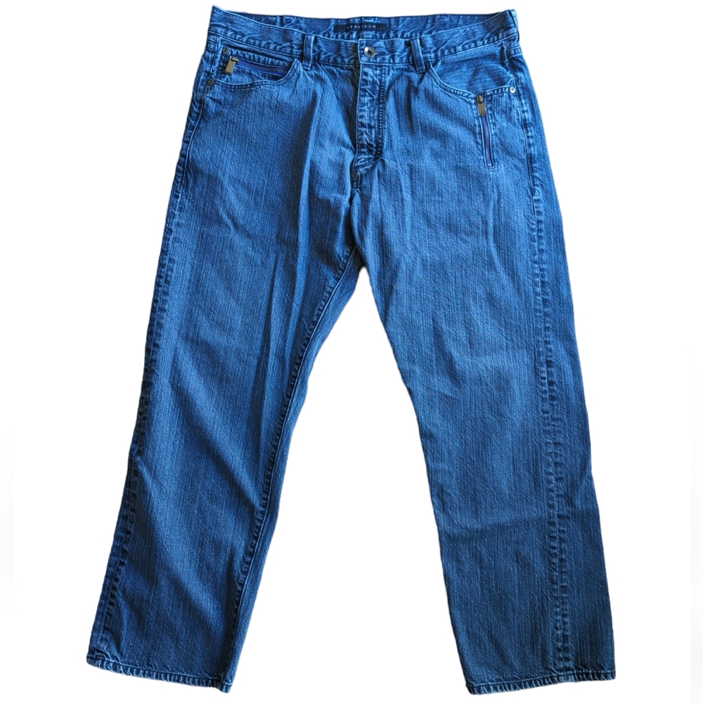Sean John Hamilton jeans, relaxed fit, interesting zipper detail, Y2K,  men's 40